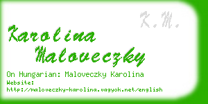 karolina maloveczky business card